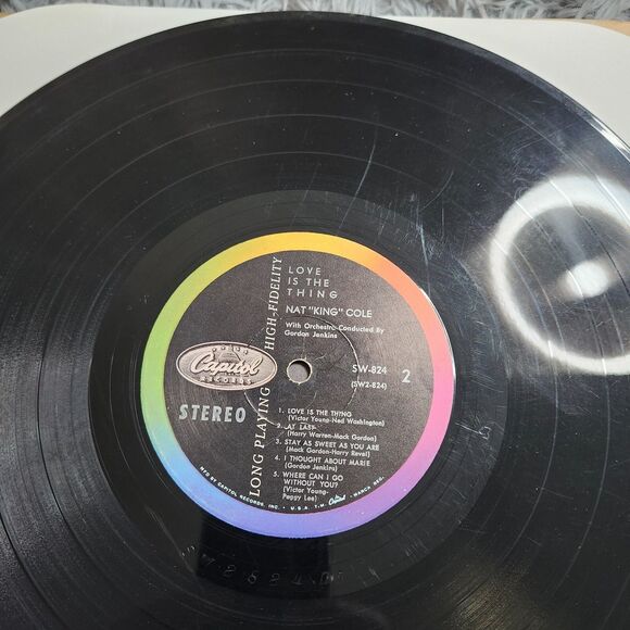 The Voice of Nat King Cole 1957 Love is the Thing Album Capitol Records SW824 LP - Picture 7 of 10